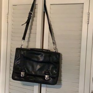 Wilson Leather Black Laptop Bag